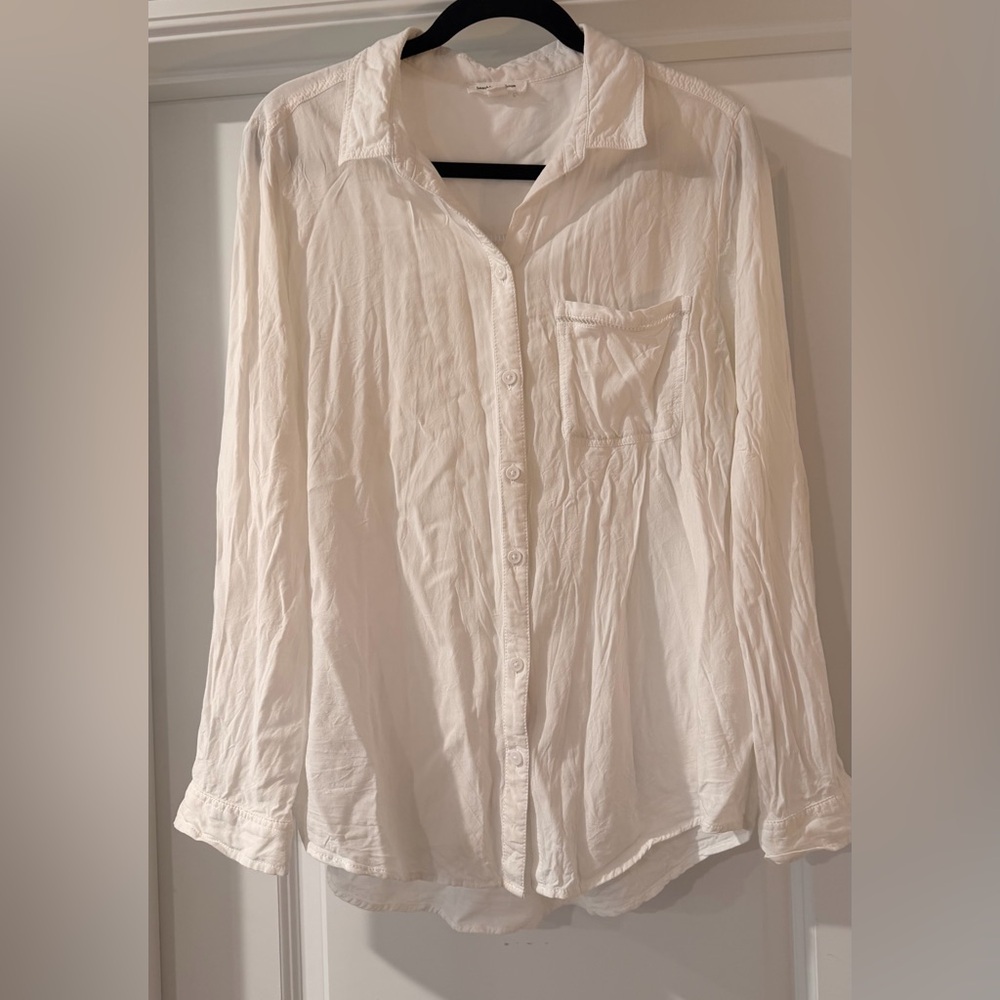 beachlunchlounge Cream Button-Front Top